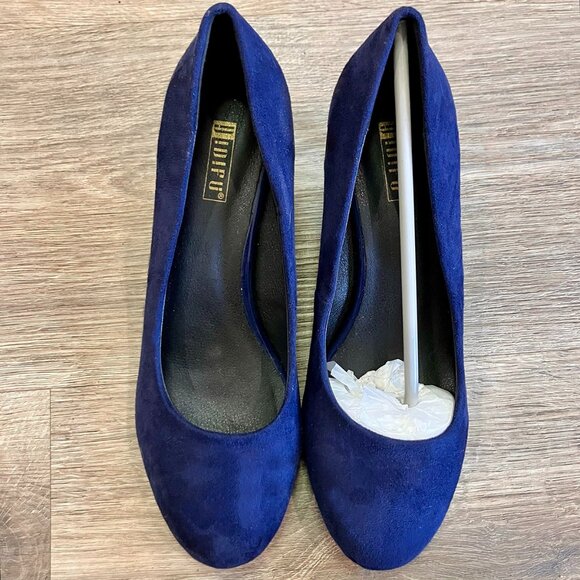 NEW! IDIFU Blue Suede Pumps - Picture 1 of 5